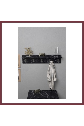 Storeşahin Duvar Askılığı Siyah 80 Cm Shn0720