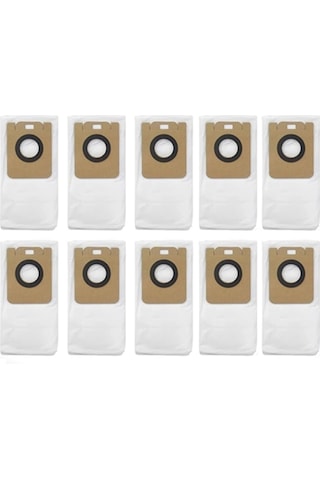 Yaleker Dreame D10 Plus Robot Süpürge İçin Uyarlanmış 10'lu Nonwoven Toz Torbası - Aksesuar Sarf Malzemesi Diğer