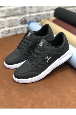 Umut Luttoon Büyük Numara 45-46-47-48 Ortopedik Erkek Spor Ayakkabı Siyah Beyaz