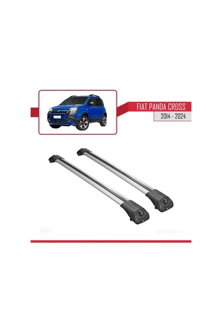 Fiat Panda Cross 2014 Ve Sonrası İle Uyumlu Ace-1 Ara Atkı Tavan Barı Gri