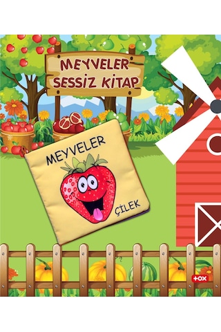 Tox Meyveler Kumaş Sessiz Kitap T049 - Bez Kitap , Eğitici Oyuncak , Yumuşak Ve Hışırtılı