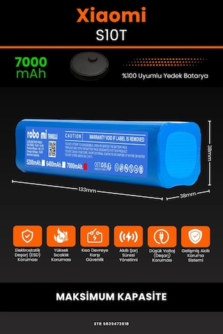 Xiaomi Mi Robot S10T 7000mAh Robot Süpürge  Bataryası