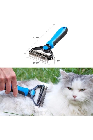 Bakgelal Plastik Saplı Metal Kedi Köpek Bakım Kıtık Tüy Topak Açıcı Tarak