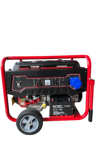 Power LT10000EN-6 10.60 KVA İpli Marşlı Benzinli Jeneratör