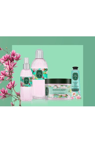 Eyüp Sabri Tuncer Manolya Çiçeği El ve Vücut Peeling 400 ML + El ve Vücut Kremi 50 ML + Kolonya Pet Şişe 400 ML + Sprey Kolonya 150 ML