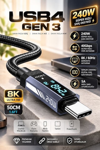 Apollobell Cch11-007 Usb4 Gen 3 Kablo