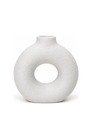 Minimalist Geometrik Dekoratif Vazo Beyaz Minimalist Geometrik Dekoratif Vazo Beyaz