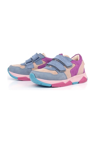 Ortopedikal 3880 Rakerplus Hakiki Deri Mavi Pudra Çocuk Sneakers Spor Ayakkabı Cırtlı Mavi Pudra