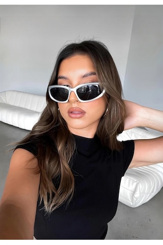 Alien Silver Mirror Milenyum Y2k Hafif Unisex Güneş Gözlüğü Çok Renkli