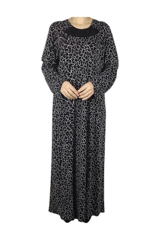 0kadın Desenli Kulplu Büyük Beden Anne Elbise Leopar