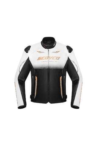 Motoanl Motosiklet Montu 4 Mevsim Sport Racing Mont Pu Leather Black-gold