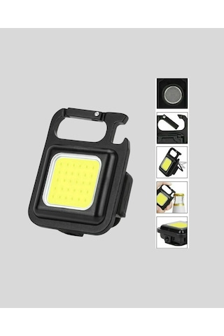 Usb Şarjlı 800 Lümen Led Fener - Mini Boy, 3 Işık Modlu, Anahtarlık Tipi El Feneri