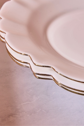 Sunflower Opal Pasta Tabağı 21,5 Cm Beyaz Beyaz