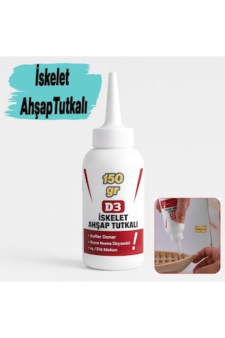 İskelet Ahşap Tutkalı Hazır 150 Gram Şeffaf D3 Tahta Mdf Sunta Kumaş Kağıt Dıy Uygulama Yapıştırıcı