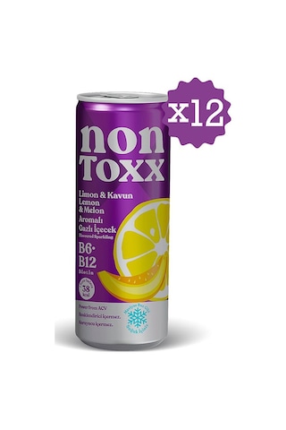 Nontoxx Limon & Kavun Aromalı, Sirkeli, Gazlı İçecek 250 Ml