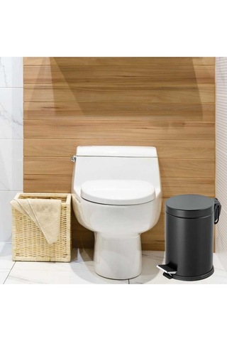 16 Lt Pedallı Çöp Kovası Siyah