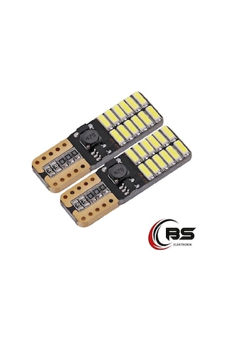 Bs.Elektronik T10 Dipsiz Beyaz Led Ampul 24 Led Smd Canbus