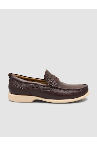 Cabani Riporo %100 Hakiki Deri Erkek Kahverengi Loafer Ayakkabı