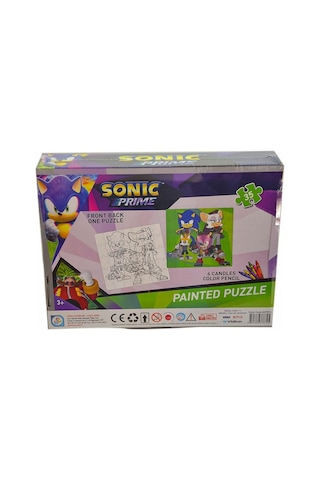 SO7874 SONİC Boyamalı Puzzle-Utku
