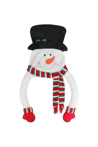 Springsun Kumaş Noel Ağacı Üstü Süsü - Santa Kralı Kar Adam Figürü, Yumuşak Dekoratif Aksesuar, Noel Ve Yeni Yıl 2025 İçin Tatil Atmosferi Oluşturucu 33/50cm