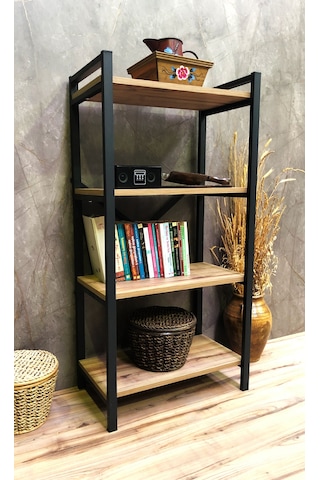 Demo Tanraf Mira 4 Raflı Kitaplık Dekoratif Raf 120X60 Cm. Ebat