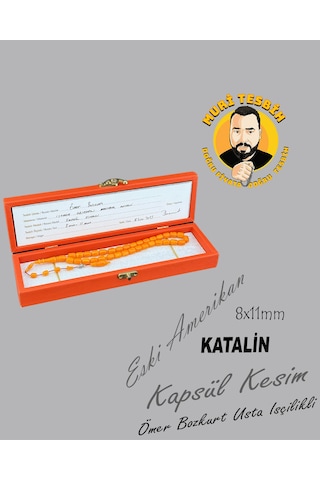 Ömer Bozkurt Istaka Obje Eski Amerikan Katalin Kapsül Kesim 8x11mm