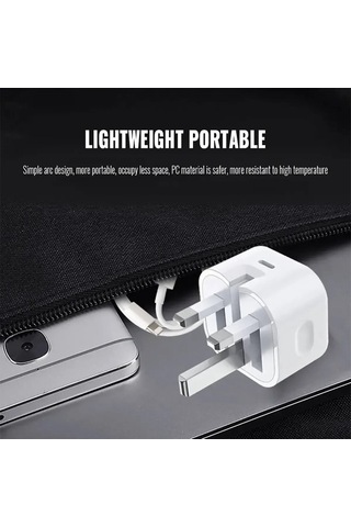 Zyzqstore İngiltere Usb-c Şarj Cihazı İphone Uyumlu 15/16/huawei/samsung Qc3.0 1 Adet