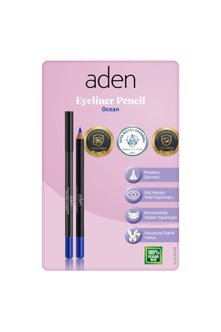 Aden Eyeliner Pencil Waterproof - Suya Dayanıklı Eyeliner Kalem 08 Ocean Okyanus Diğer