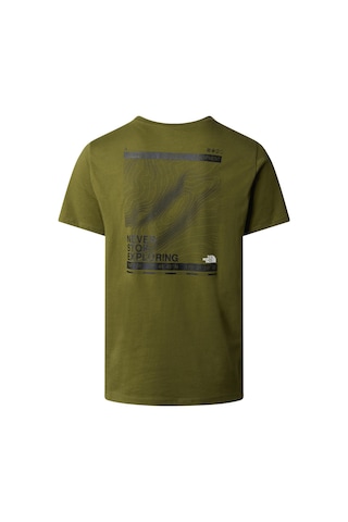The North Face M Foundation Mountain Lines Graphic Tee Erkek T-shirt-28143-haki Haki