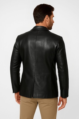 Derije Diego Hakiki Deri Erkek Punto Dikişli Blazer Ceket