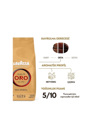 Qualità Oro+crema E Gusto Classico+qualità Rossa+suerte+crema E Aramo+espresso Barista Gran Crema 6'lı Paket Çekirdek Kahve