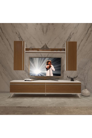 Decoraktiv Eko 5d Mdf Std Retro Tv Ünitesi Tv Sehpası Beyaz - Ceviz