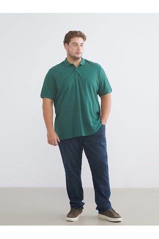 Lcwaıkıkı Classic Yeşil Büyük Beden Polo Yaka Pike Erkek Tişört