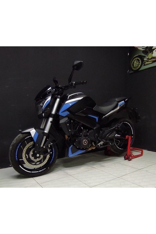 Bajaj Dominar 400-250 Sticker Etiket Modeli Mavi Beyaz