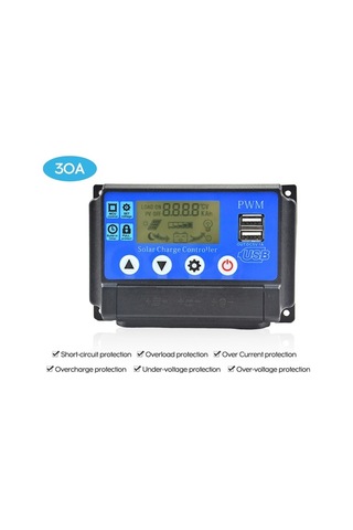 Electric 30a 12v/24v Güneş Şarj Kontrol Cihazı - Fotovoltaik Panel İçin Optimum Şarj