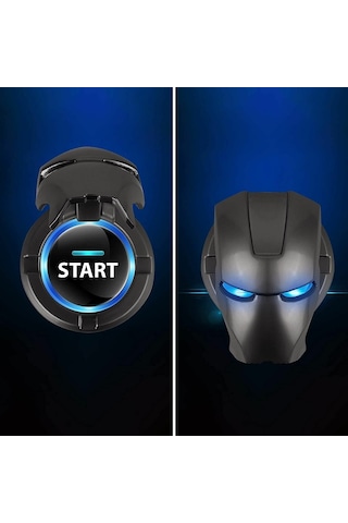 Start Stop Klima Düğme Buton Koruyucu Füme Metal