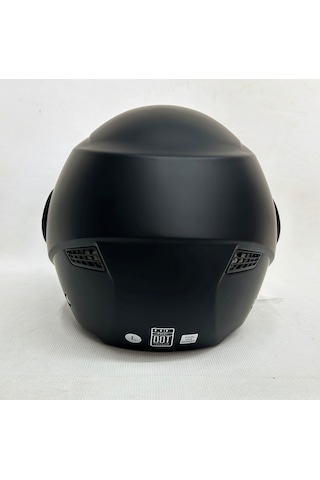 Gdr Yarım Kask Of-627 Mat Siyah Renk Şefaf Vizörlü