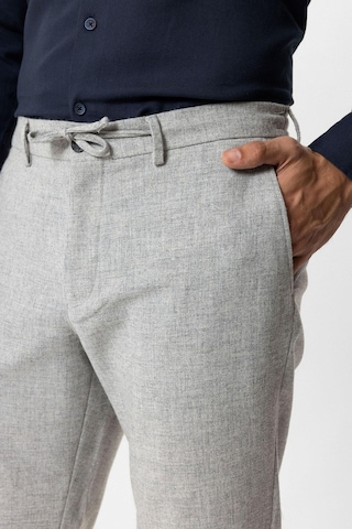 Back And Bond Açık Gri Slim Fit Beli Bağcıklı Yünlü Jogger Pantolon Çok Renkli
