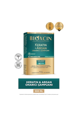 Bioxcin Keratin & Argan Onarıcı Şampuan 300 ml - Yıpranmış Ve Hasar Görmüş Saçlar