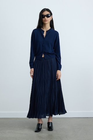 Suud Collection Lacivert Lea Triko Hırka