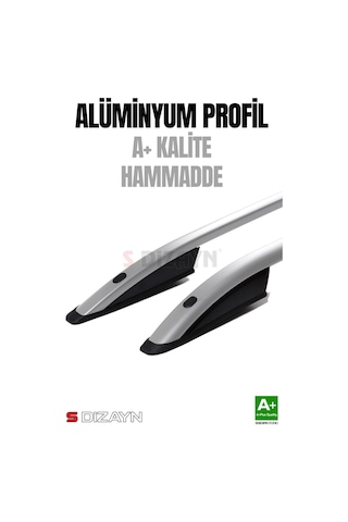 S-dizayn Renault Trafic 3 Uzun Şase Aluminyum Gri Tavan Çıtası 2014 Üzeri A+ Kalite