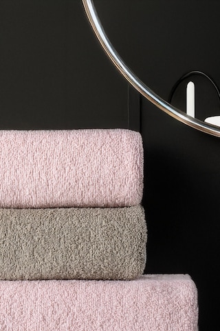 4'lü Hamam Takımı Banyo Havlu Seti 2 Adet 50x90 + 2 Adet 70x140 %100 Pamuk Yumuşak Havlu Kahve - Pudra
