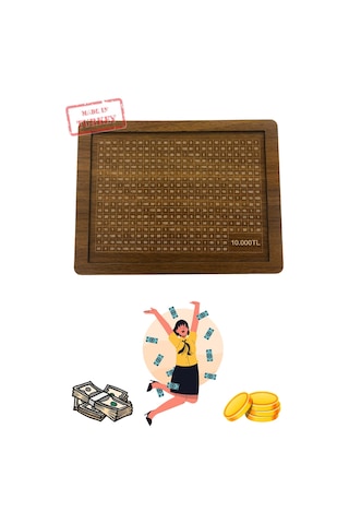 Kumbara Hedef Biriktirme Kumbarası Ahşap Kumbara Parabox 10000 Tl Kumbara