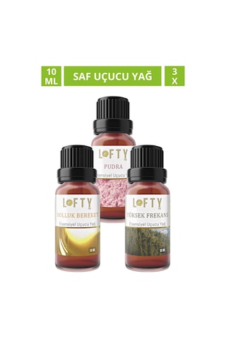 Lofty Pudra Bereket Frekans Doğal Uçucu Yağ Saf Buhurdanlık Esansı Oda Kokusu 10 ML