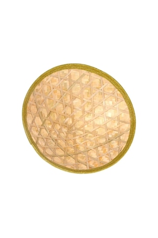Naturel Renk Cambodia Kamboçyalı Vietnam Şapkası Pvc Hasır +0