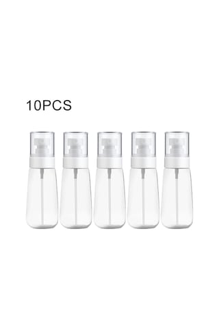Sones 10 Adet Taşınabilir Yeniden Doldurulabilir Plastik İnce Sis Parfüm Sprey Şişesi Şeffaf Boş Sprey Sprey Şişesi, 80ml Şeffaf