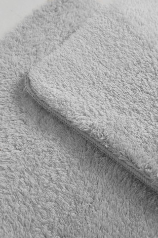 2'li Kaydırmaz Peluş Banyo Paspası Banyo Klozet Takımı Klozet Paspas Takımı - Açık Gri