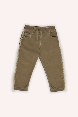 Kız Bebek Beli Lastikli Camel Kot Pantolon 10367723