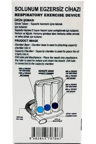 Bluewell Solunum Egzersiz Cihazı Triflo 3 Top 2'li