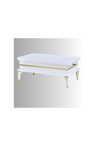 Riva Akıllı Sehpa - Beyaz Gold Beyaz - Gold